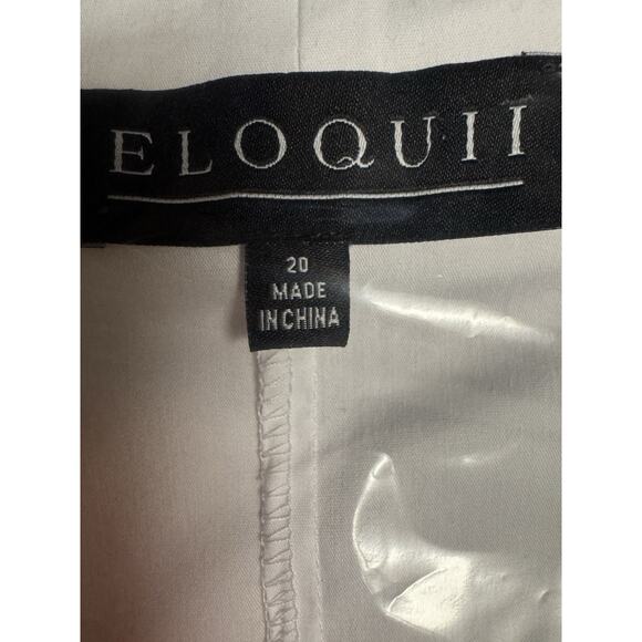 Eloquii Blouse 20 Womens Belted Kimono Top Career Office Coastal Nautical - Picture 6 of 6